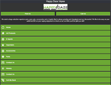 Tablet Screenshot of happydazevapes.com